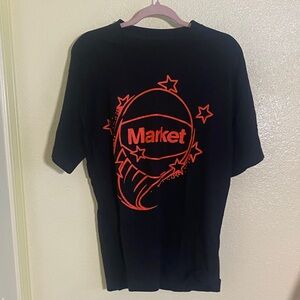 NWOT Market Black Tee with Orange Logo Graphic